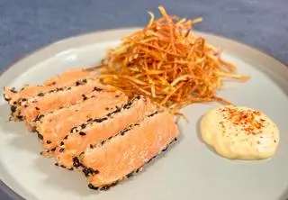 Receta de tataki de salmón