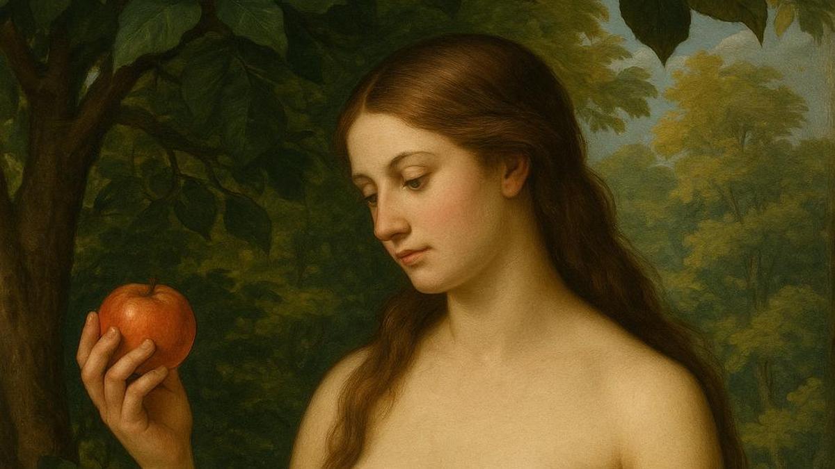 Eva y la manzana.