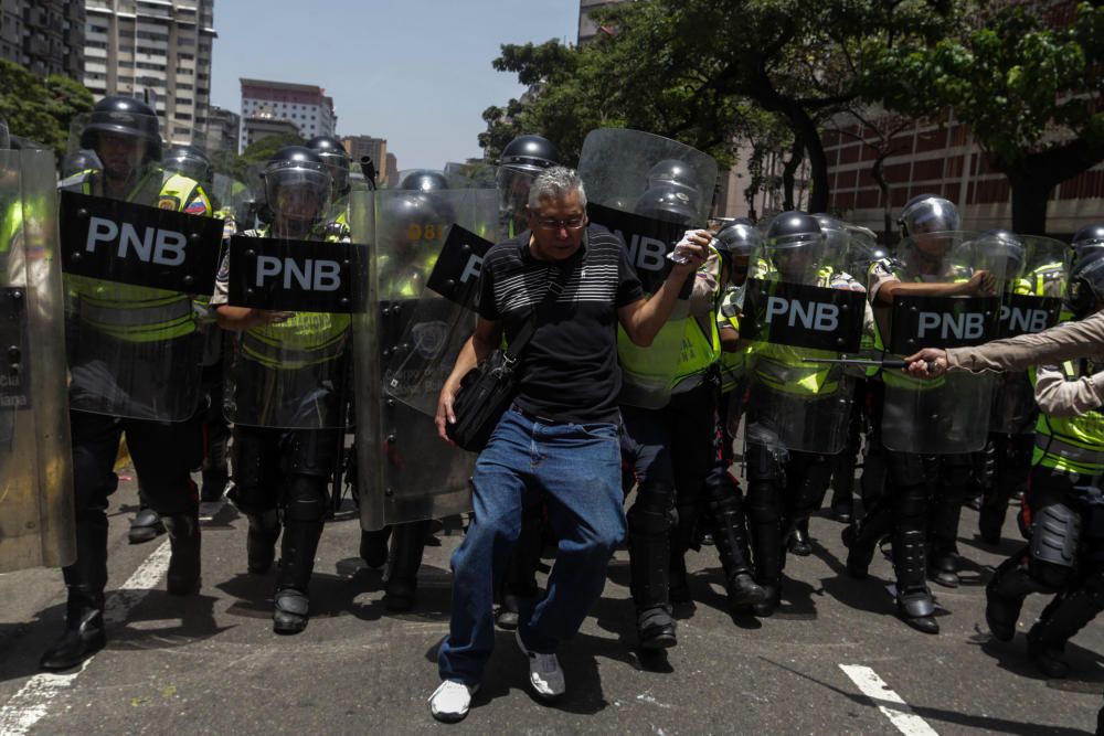 Incidentes en la marcha opositora en Venezuela