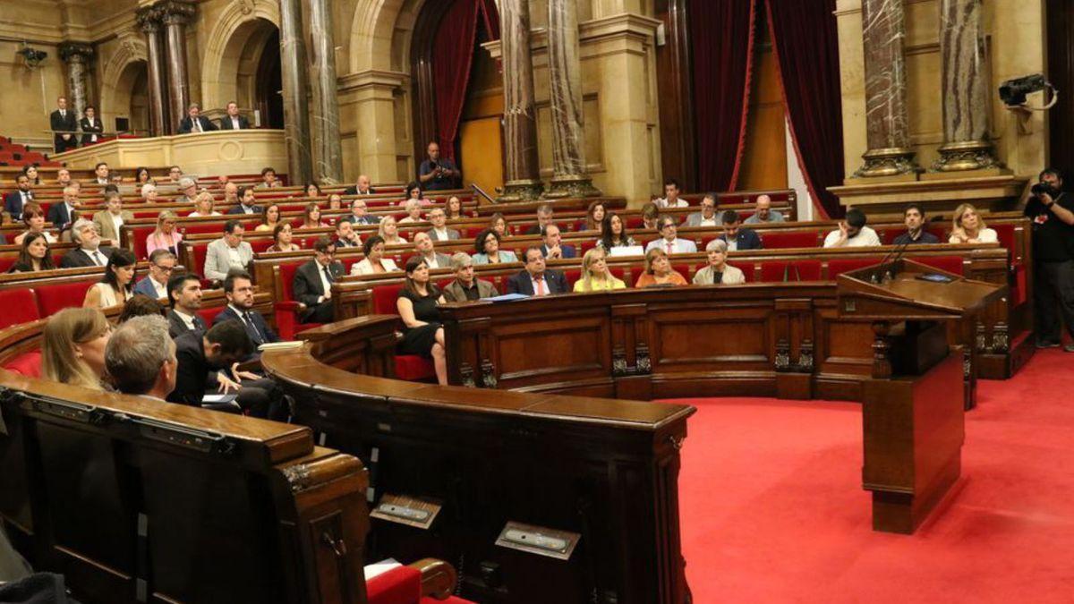El Parlament de Catalunya durant una sessió