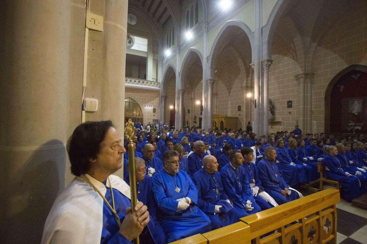 Imágenes de La Cofradía de Nuestra Señora de la Piedad y Caridad y Cristo de la Paz de 2019, debido a la lluvia no pudieron procesionar.