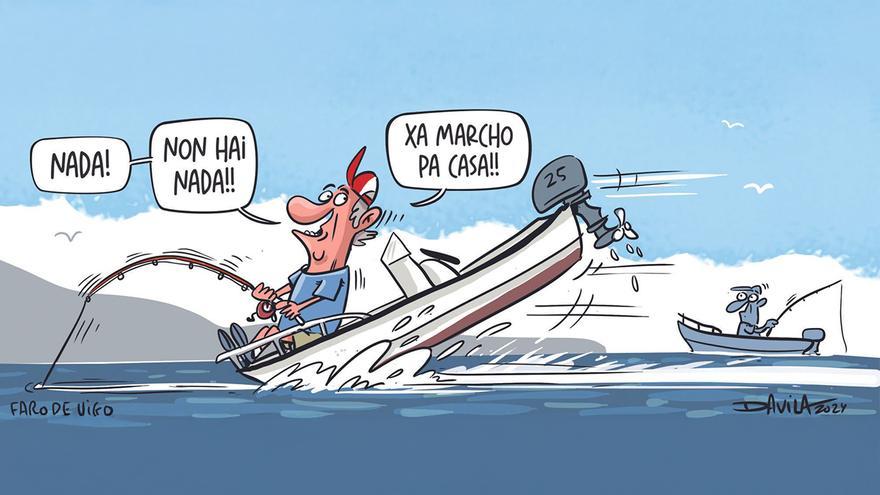 ¿Pican? «Nada, non hai peixe»