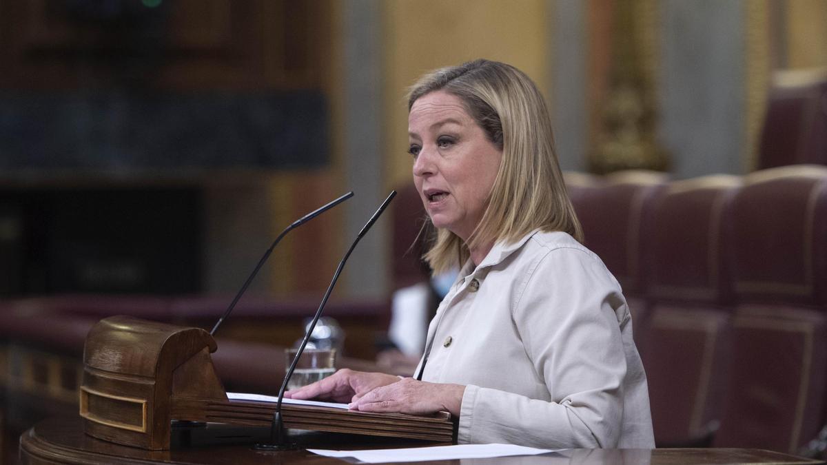 La diputada de Coalición Canaria, Ana Oramas, interviene en una sesión plenaria en el Congreso de los Diputados.