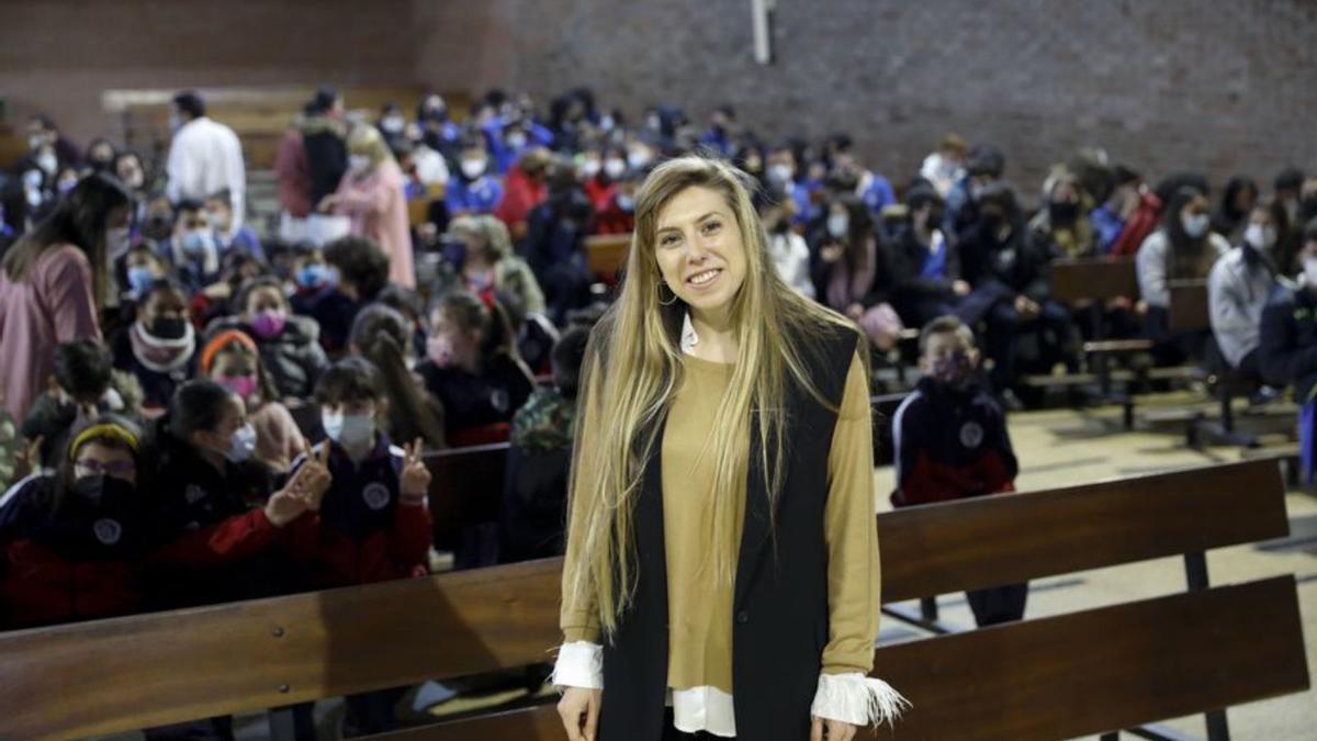 Raquel Núñez, ayer en el San Miguel, antes de su charla. | Marcos León