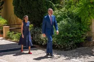 El rey y la reina esta mañana en Montserrat