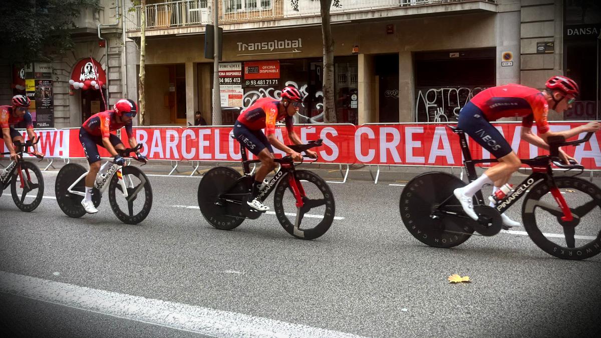 Ineos entrenando en el circuito de La Vuelta a España Ineos entrenando en el circuito de La Vuelta a España