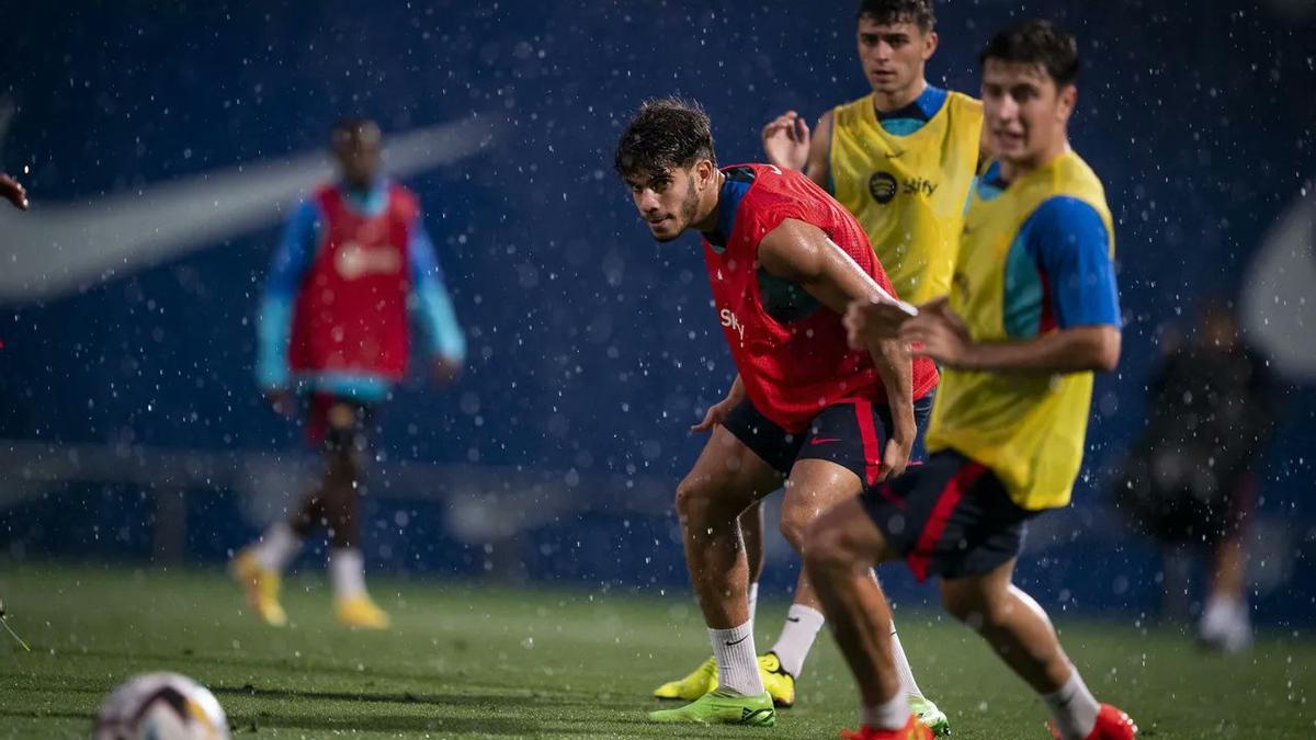 Abde, durante un entrenamiento