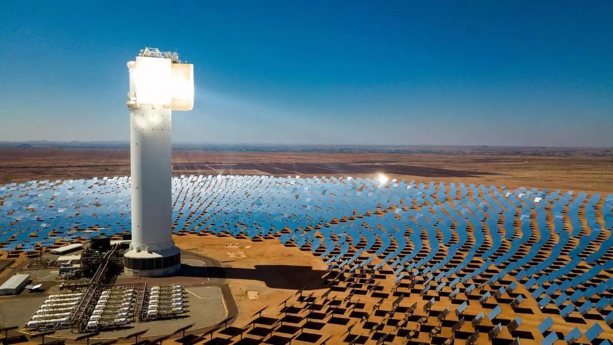 Una imagen de la planta termosolar que Cox ha comprado en Sudáfrica.