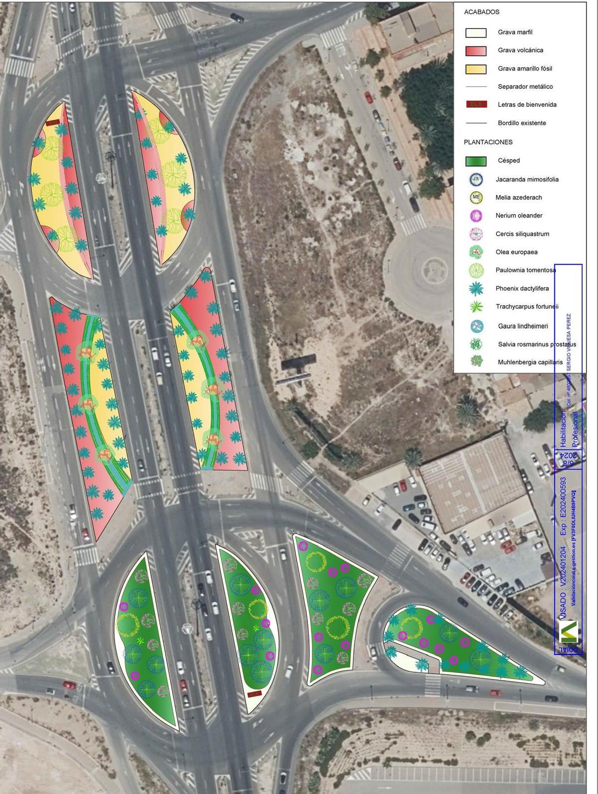 Plano de la actuación proyectada en la CV-84