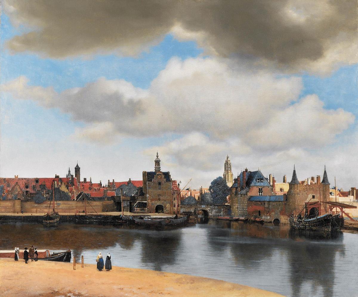 La célebre 'Vista de Delft' de Vermeer (hacia 1660-1661).