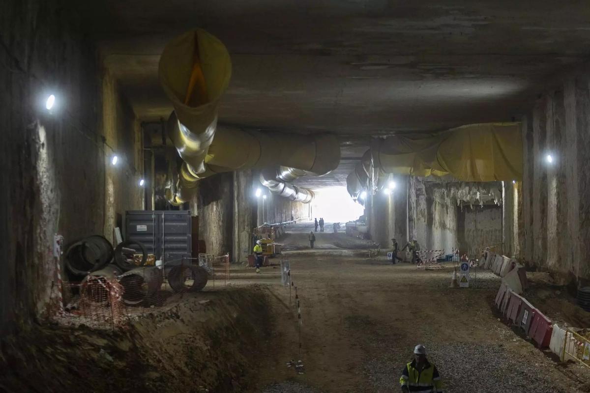 Obras del canal de acceso ferroviario