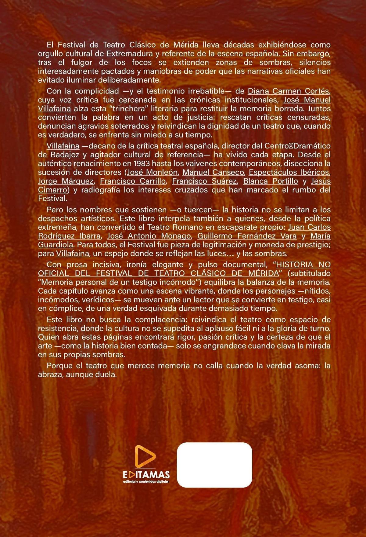 Contraportada del libro.