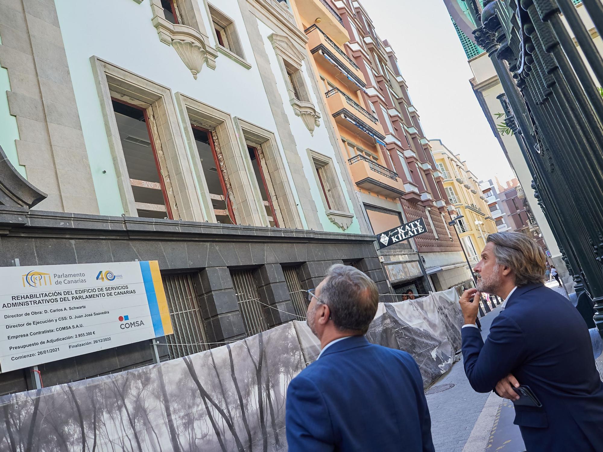 Obras de rehabilitación del edificio de servicios administrativos del Parlamento de Canarias