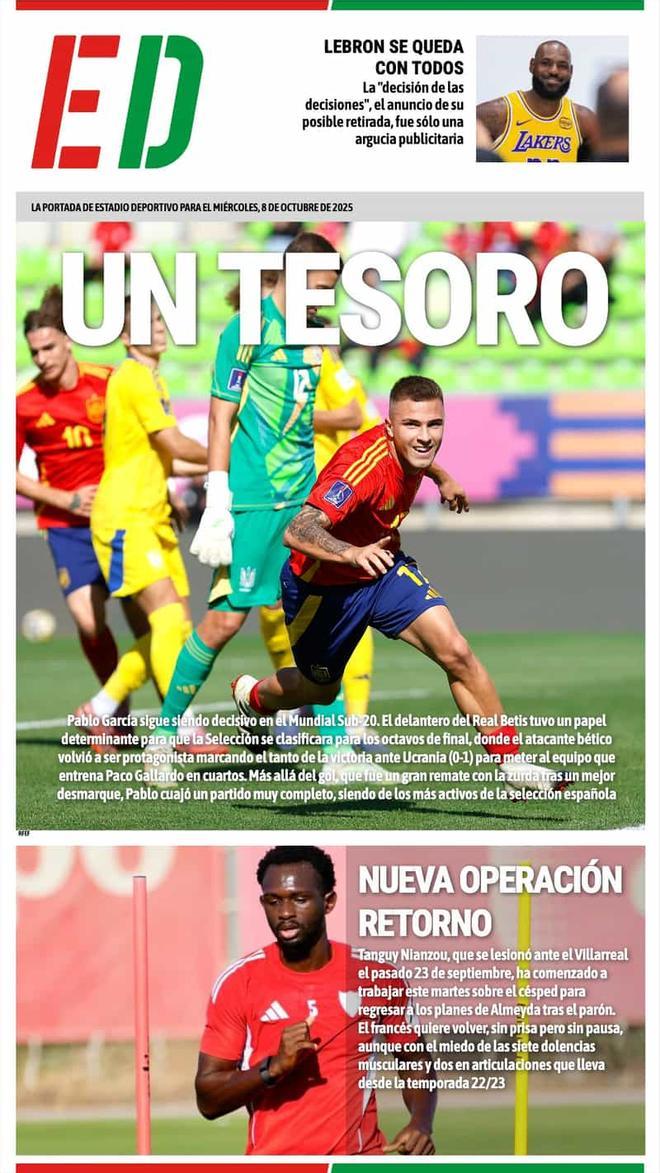 Estas son las portadas de la prensa deportiva de hoy