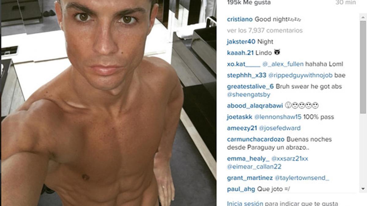 La imagen que Cristiano Ronaldo subió a Instagram