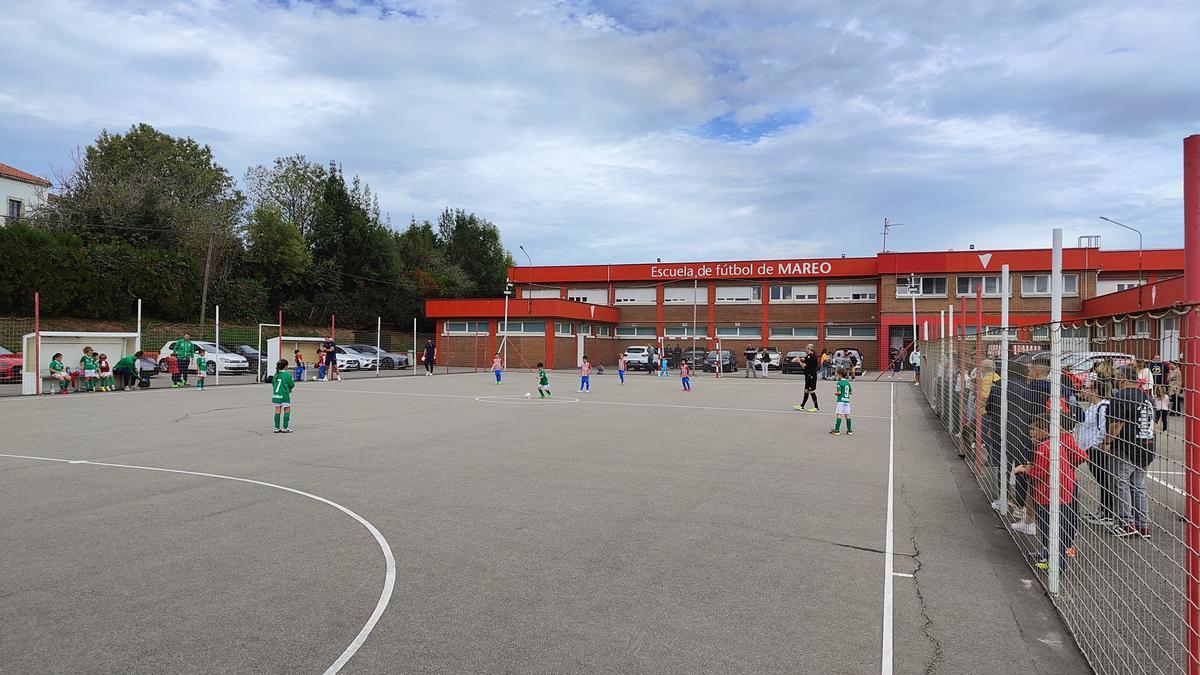 La antigua pista de fútbol sala de Mareo.