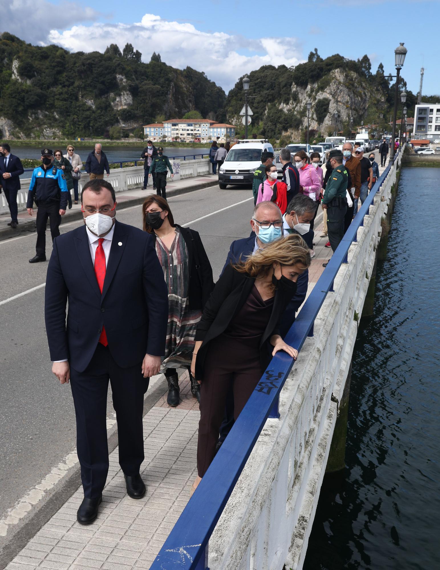 EN IMÁGENES: Así fue la visita de la ministra de Transportes, Raquel Sánchez, a Ribadesella