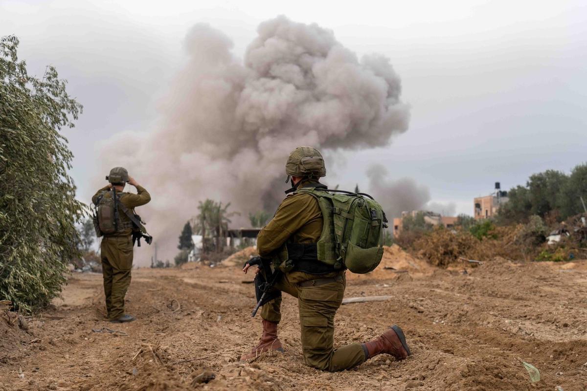Militares israelís en la Franja de Gaza. Militares israelís en la Franja de Gaza.