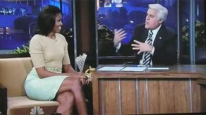 Michelle Obama, en el programa de Jay Leno.