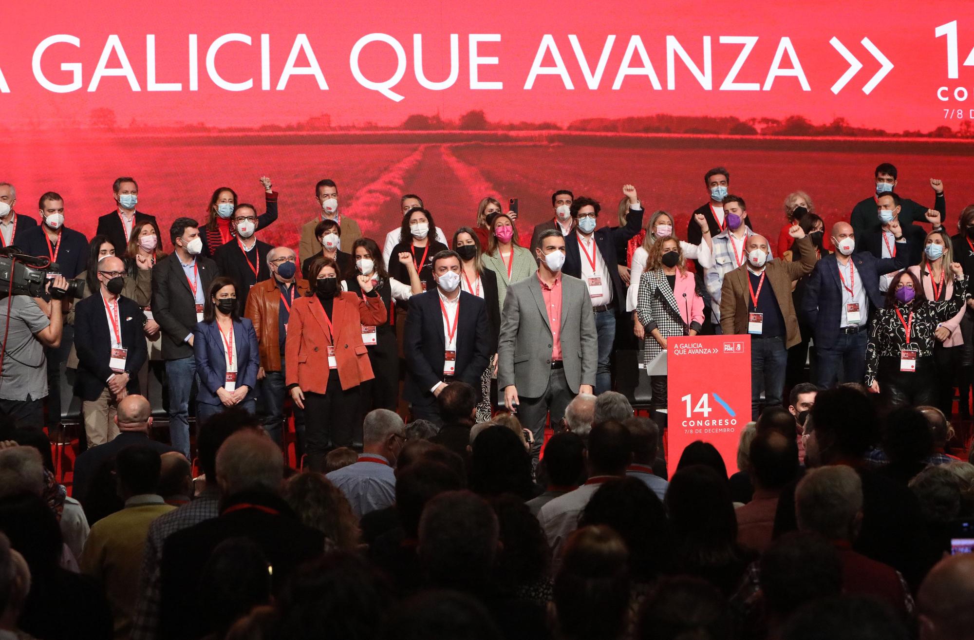 Pedro Sánchez clausura el congreso del PSdeG en Santiago