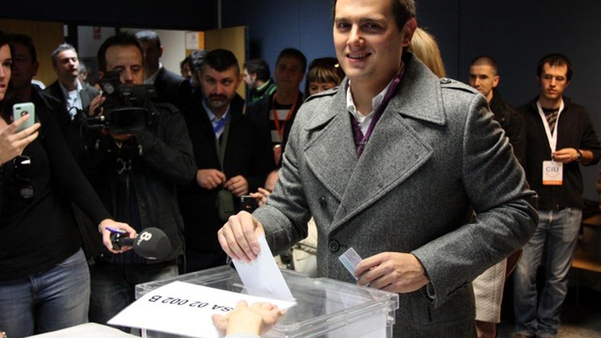 Albert Rivera vota en La Garriga