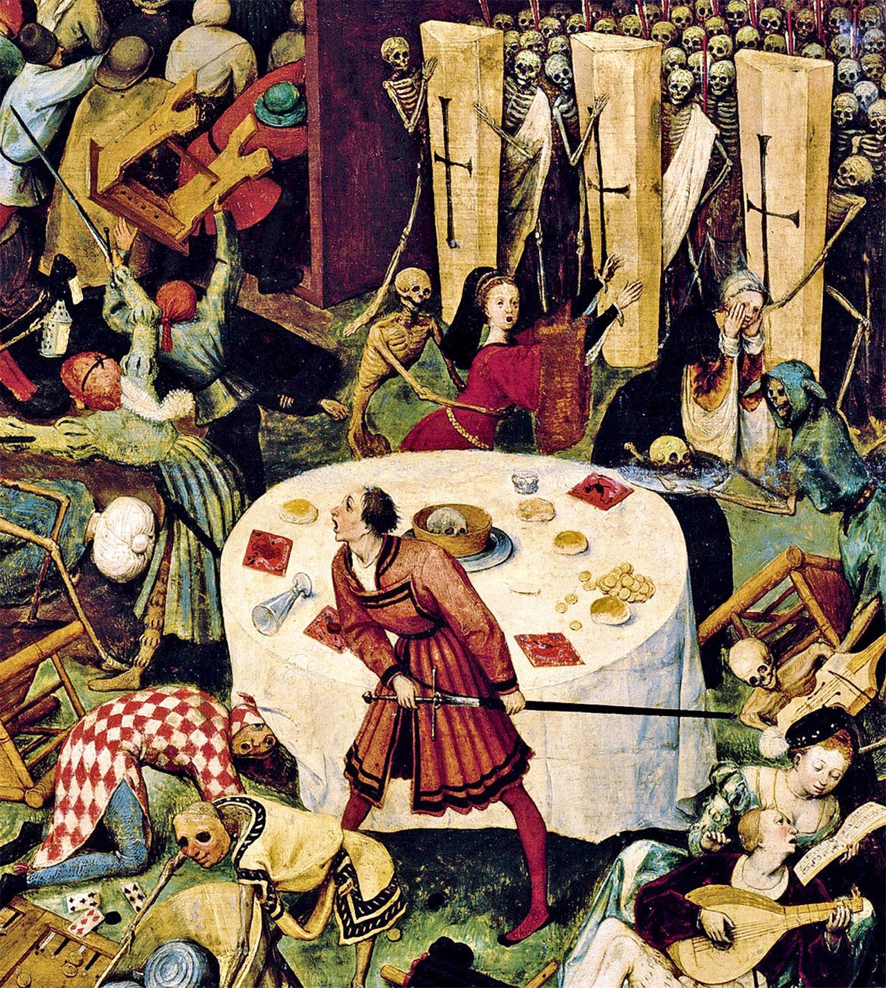 Representación de la peste que azotó a Castellón en 1357