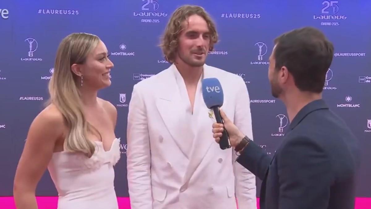Tsitsipas y Paula Badosa en los Premios Laureus