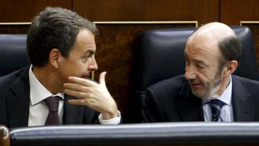 Zapatero y Rubalcaba.