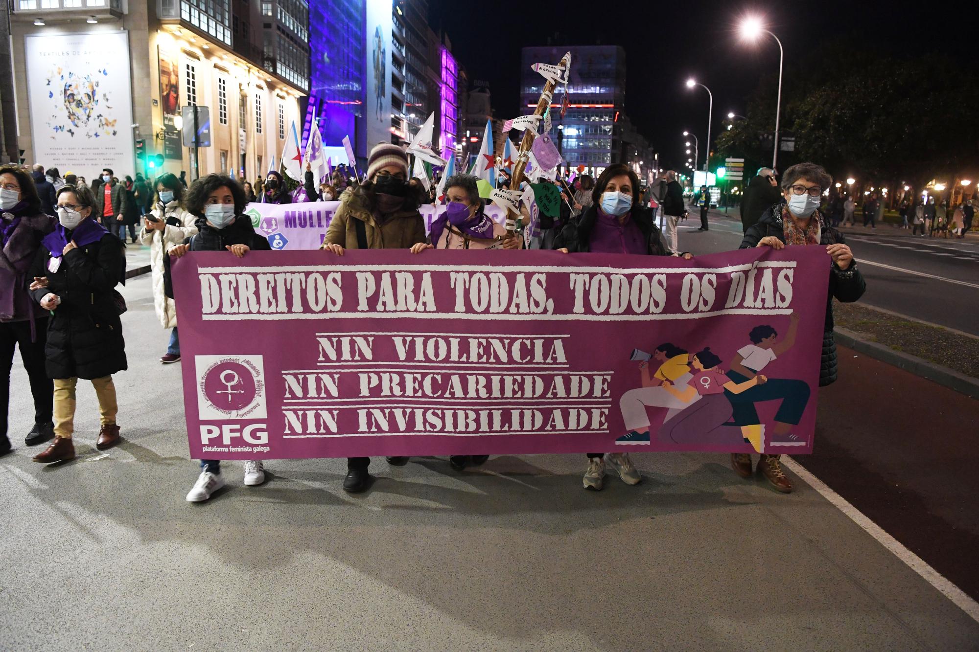 8M en A Coruña | Una marea violeta para reivindicar la igualdad