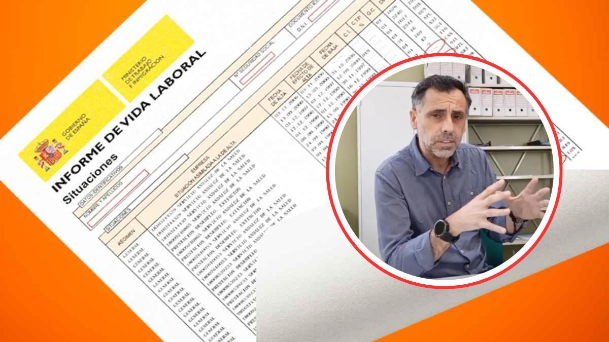 Alfonso Muñoz, funcionario de la Seguridad Social, avisa sobre el informe de vida laboral.