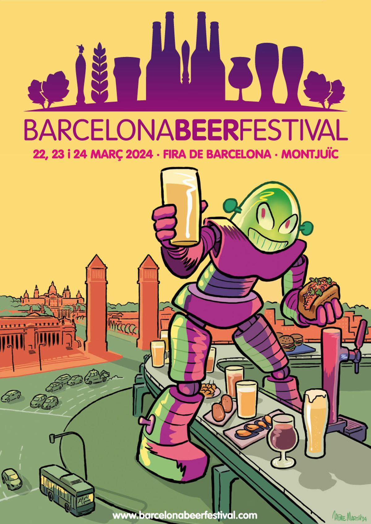 Cartel de la edición de 2024 del Barcelona Beer Festival