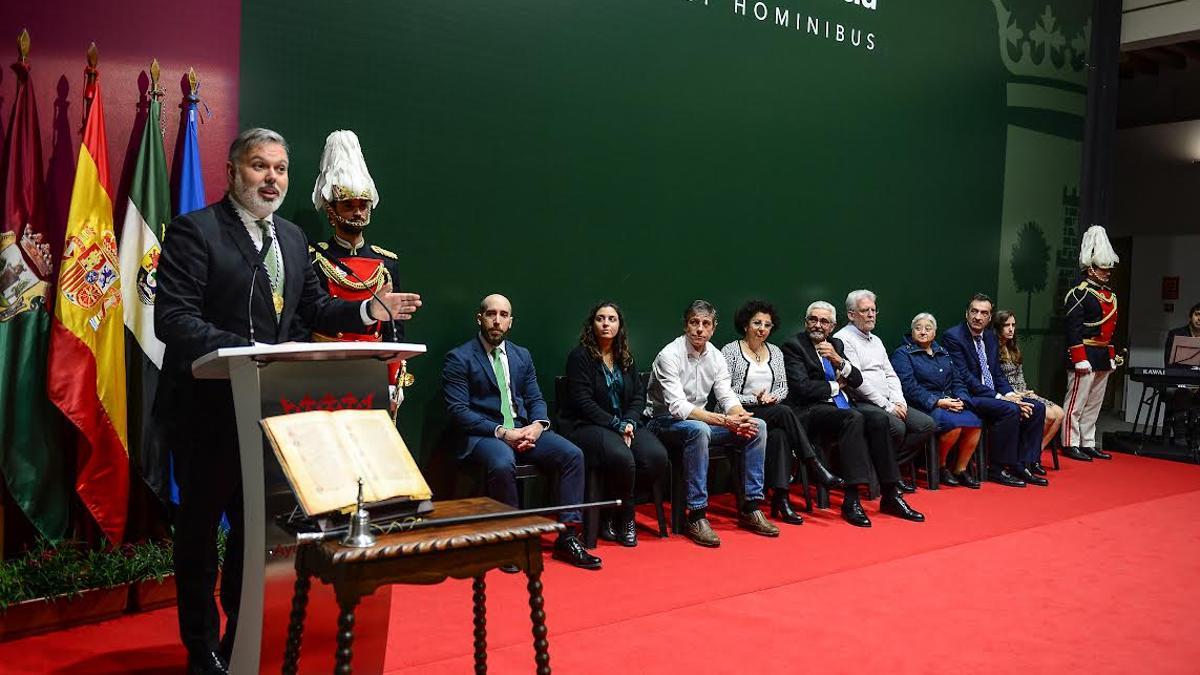 Los premiados ayer durante la ceremonia de entrega de los San Fulgencio.