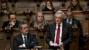 El alcalde, Xavier Trias, en el ayuntamiento de Barcelona.