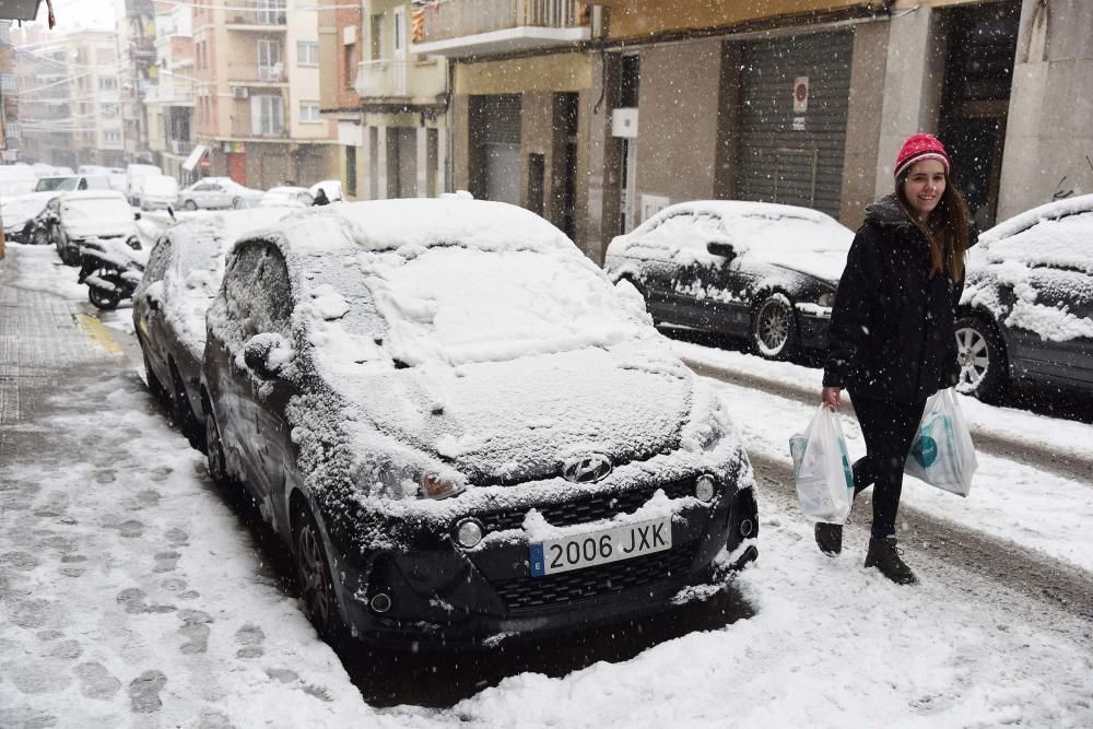 La neu arriba a Manresa