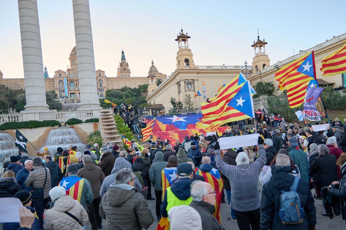 Protestas por la celebración de la cumbre España-Francia en Barcelona