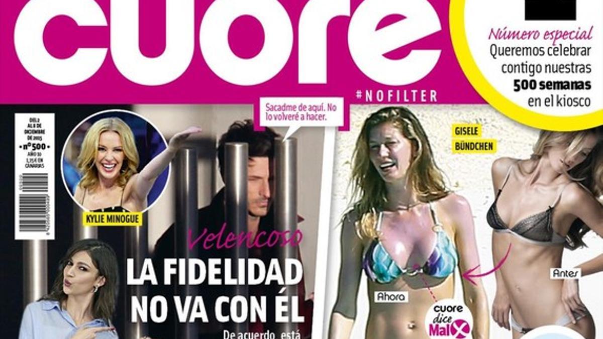 'Cuore' celebra su portada número 500 con una edición especial