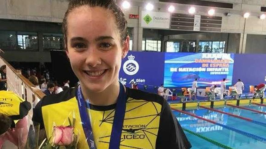 Paula Otero, en el Campeonato de España infantil.