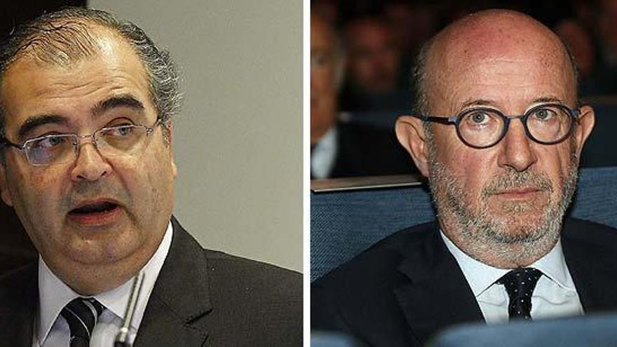 Los expresidentes del Banco Popular Ángel Ron y Emilio Saracho.