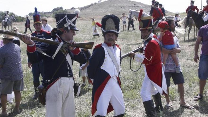 Recreación de una batlla contra los franceses en Cañizal