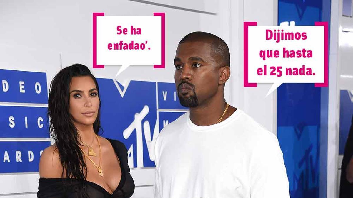 Kim Kardashian y Kanye West en los MTV Music Video Awards