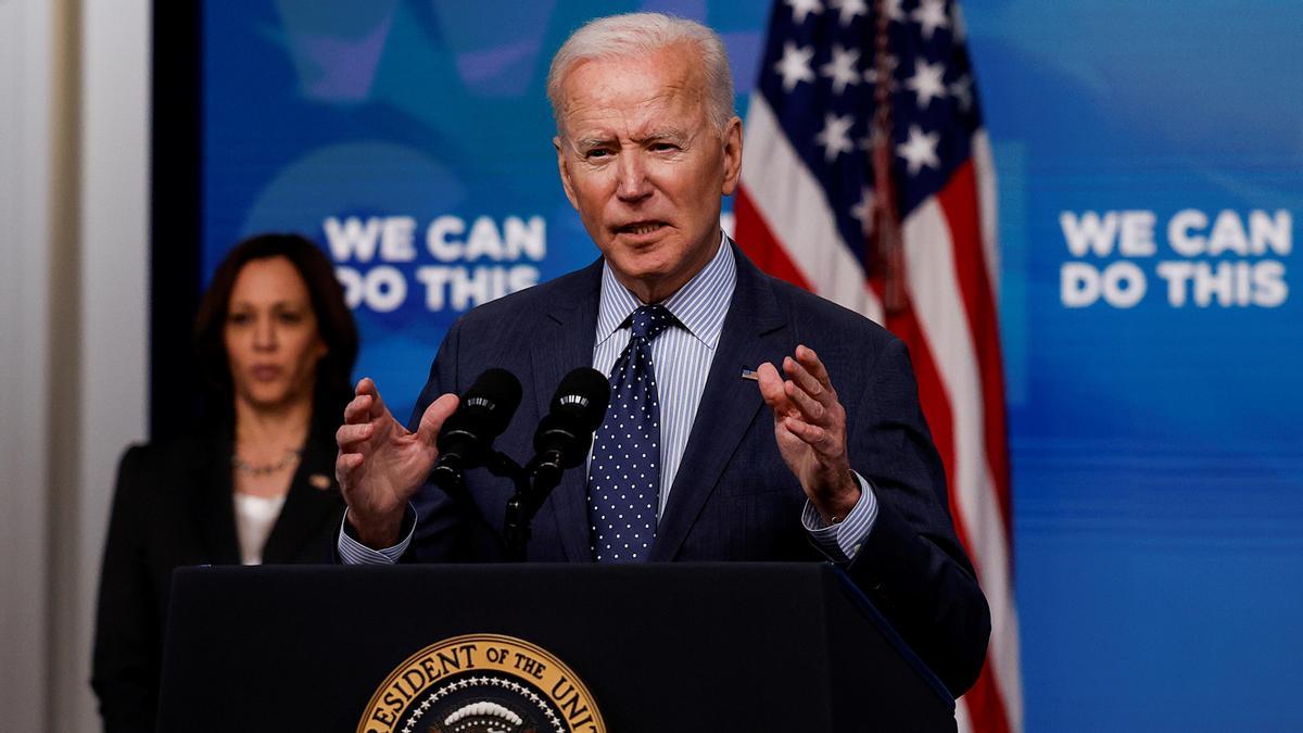 El presidente de EEUU, Joe Biden, comparece ante los medios