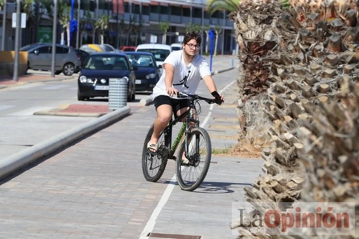 Primer día de paseos al aire libre en Mazarrón