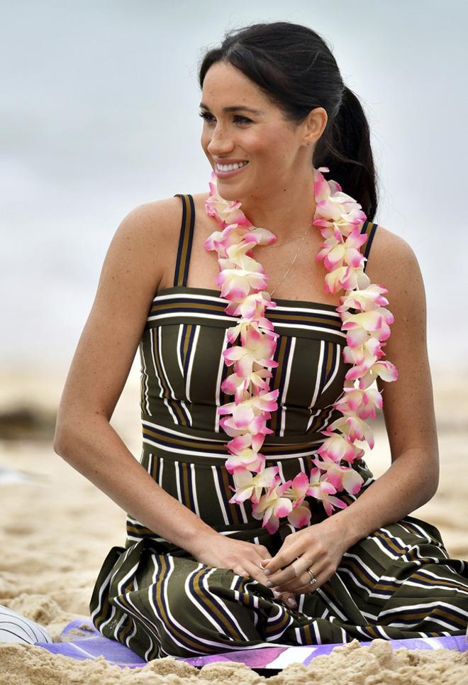 Meghan disfrutando en su día de playa