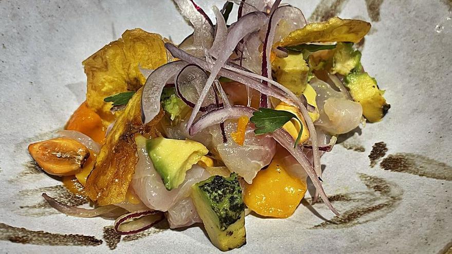 

Ceviche de lubina.