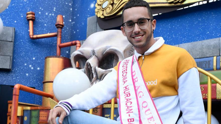 Borja Casillas, el sábado, en el escenario del parque Santa Catalina.