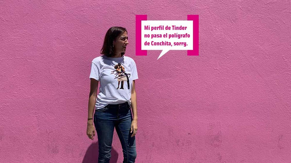Carmen Raya con bocadillo Cuore de Tinder