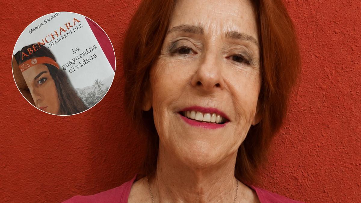Maruja Salgado, con ejemplares de su libro.