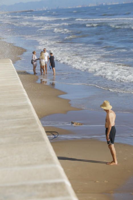 La tormenta destroza y engulle las playas de Valencia