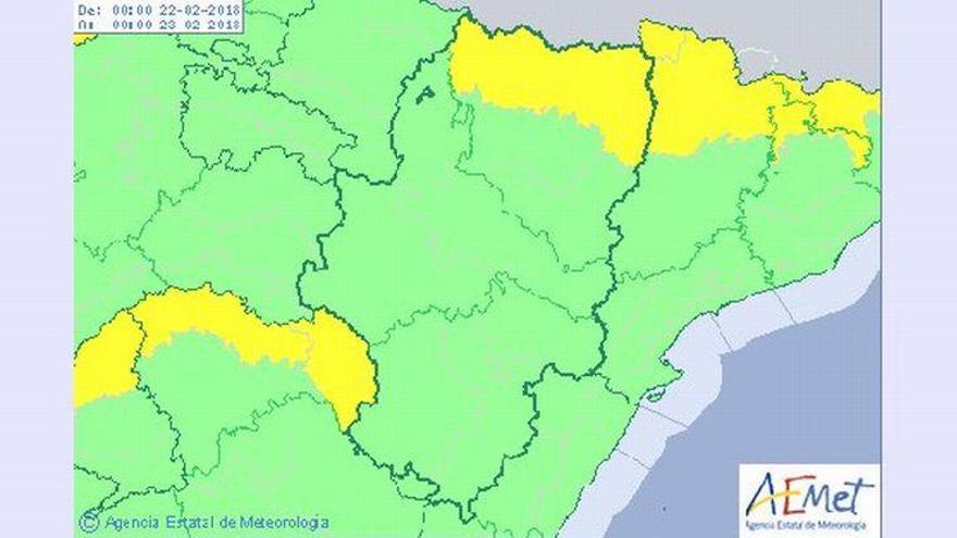 Alerta amarilla por nevadas y riesgo de aludes en el Pirineo