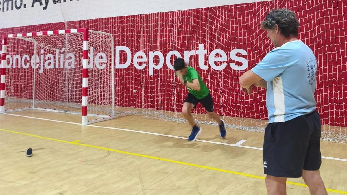 Cristóbal Carlos en un entrenamiento
